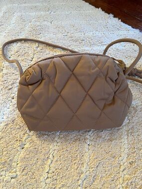 Vera Bradley Quilted Crossbody Bag in Taupe
